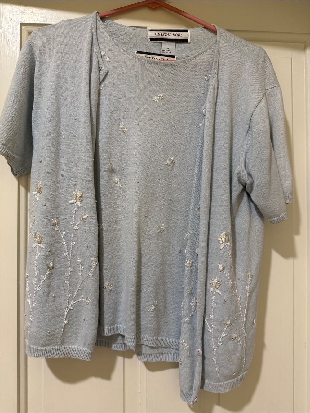 Crystal-Kobe Cotton and Ramie shirt set